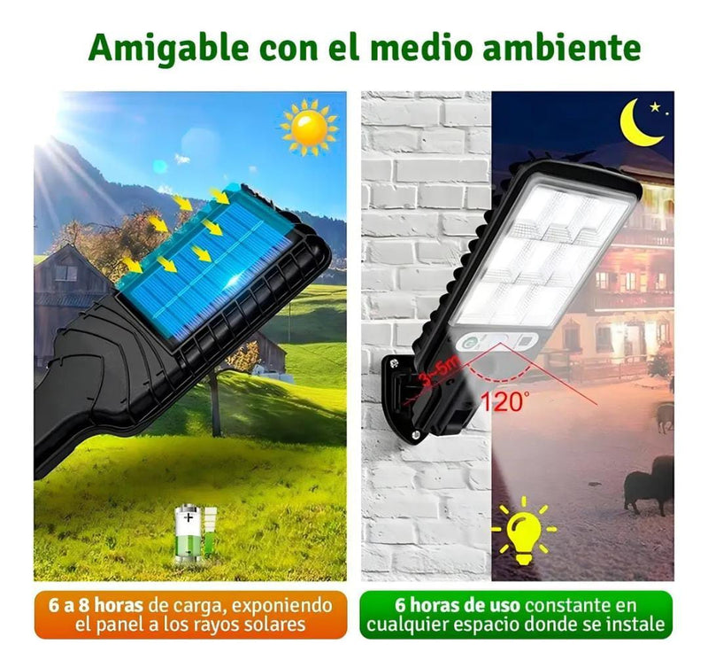 Lampara solar para exteriores recargable